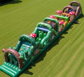 T7-3897 Curso de Obstáculos Inflável com Tema Floresta Mágica