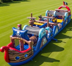 T7-3963 Curso de Obstáculos Inflável com Tema Piratas