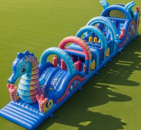 T7-3992 Pista de Obstáculos Inflável com Tema de Cavalo-Marinho
