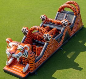 T7-4021 Curso de Obstáculos Inflável com Tema de Tigre