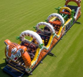 T7-4022 Curso de Obstáculos Inflável com Tema de Tigre