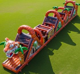 T7-4025 Curso de Obstáculos Inflável com Tema de Tigre