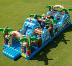 T7-4039 Pista de Obstáculos Inflável com Tema Tropical