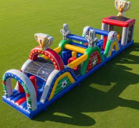 T7-4074 Pista de Obstáculos Inflável com Tema da Copa do Mundo