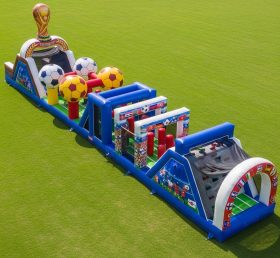T7-4078 Curso de Obstáculos Inflável com Tema da Copa do Mundo