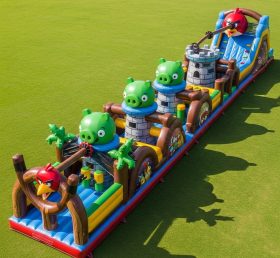 T7-4093 Curso de Obstáculos Inflável com Tema Angry Birds