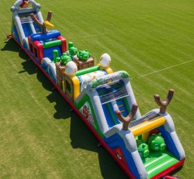 T7-4095 Curso de Obstáculos Inflável com Tema Angry Birds