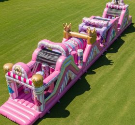 T7-4104 Curso de Obstáculos Inflável com Tema Barbie
