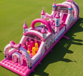 T7-4105 Curso de Obstáculos Inflável Tema Barbie