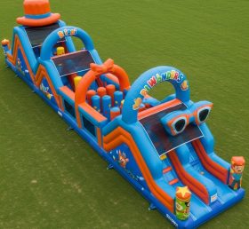 T7-4124 Curso de Obstáculos Inflável com Tema Blippi Wonders
