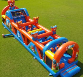 T7-4125 Curso de Obstáculos Inflável Tema Blippi Wonders