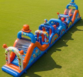 T7-4126 Curso de Obstáculos Inflável Tema Blippi Wonders
