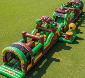 T7-4134 Curso de Obstáculos Inflável com Tema Ursos Boonie