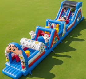 T7-4149 Curso de Obstáculos Inflável com Tema Crayon Shin Chan