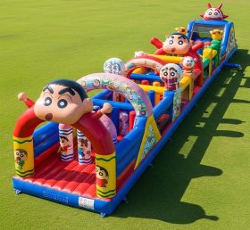 T7-4153 Curso de Obstáculos Inflável com Tema de Crayon Shin Chan