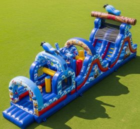 T7-4155 Curso de Obstáculos Inflável com Tema do Pato Donald
