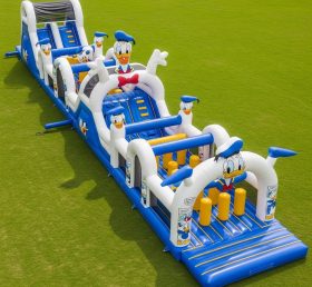 T7-4157 Curso de Obstáculos Inflável com Tema do Pato Donald