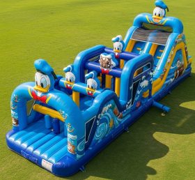 T7-4158 Pista de Obstáculos Inflável com Tema do Pato Donald