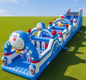 T7-4165 Curso de Obstáculos Inflável com Tema Doraemon