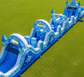 T7-4179 Pista de Obstáculos Inflável com Tema Frozen