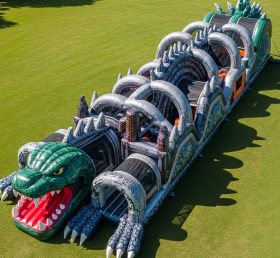 T7-4189 Curso de Obstáculos Inflável com Tema Godzilla