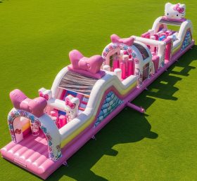 T7-4196 Curso de Obstáculos Inflável com Tema Hello Kitty