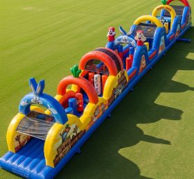 T7-4229 Curso de Obstáculos Inflável com Tema de Looney Tunes