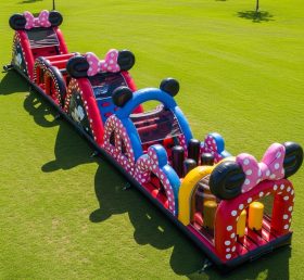 T7-4242 Curso de Obstáculos Inflável com Tema Mickey & Minnie