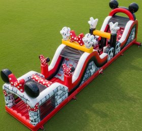 T7-4245 Curso de Obstáculos Inflável Temático Mickey & Minnie