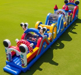 T7-4246 Curso de Obstáculos Inflável Tema Mickey & Minnie