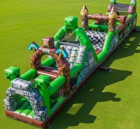 T7-4249 Percurso de Obstáculos Inflável com Tema Minecraft