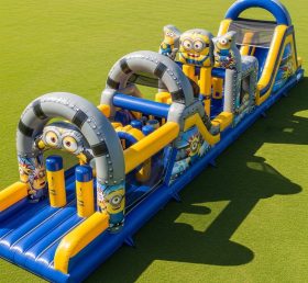 T7-4254 Curso de Obstáculos Inflável com Tema dos Minions
