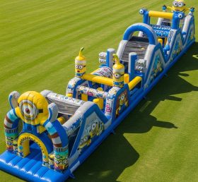 T7-4255 Curso de Obstáculos Inflável com Tema dos Minions