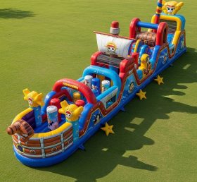 T7-4290 Pista de Obstáculos Inflável com Tema One Piece