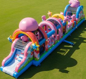 T7-4298 Curso de Obstáculos Inflável com Tema Peppa Pig