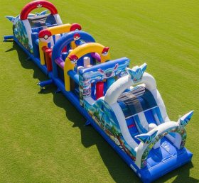 T7-4314 Curso de Obstáculos Inflável com Tema Pokémon
