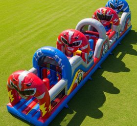 T7-4320 Curso de Obstáculos Inflável com Tema Power Rangers