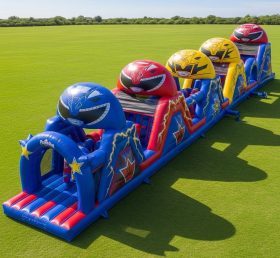 T7-4321 Pista de Obstáculos Inflável com Tema Power Rangers