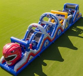 T7-4322 Curso de Obstáculos Inflável com Tema Power Rangers