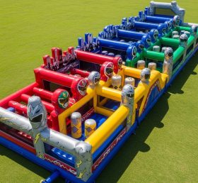 T7-4324 Curso de Obstáculos Inflável com Tema Power Rangers