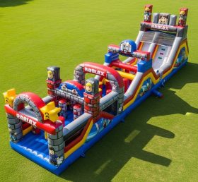 T7-4332 Curso de Obstáculos Inflável com Tema Roblox