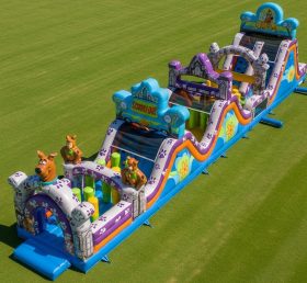 T7-4339 Curso de Obstáculos Inflável com Tema Scooby-Doo