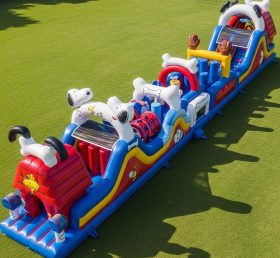 T7-4358 Curso de Obstáculos Inflável com Tema do Snoopy
