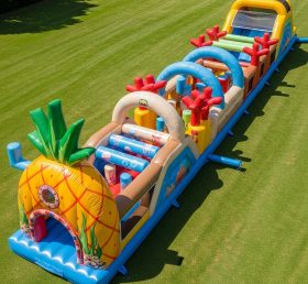 T7-4367 Curso de Obstáculos Inflável com Tema Bob Esponja