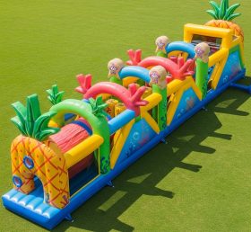 T7-4368 Curso de Obstáculos Inflável Temático do Bob Esponja