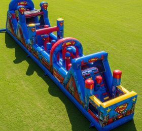 T7-4380 Pista de Obstáculos Inflável com Tema do Superman