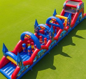 T7-4382 Curso de Obstáculos Inflável com Tema do Superman