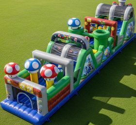 T7-4385 Curso de Obstáculos Inflável Tema Super Mario
