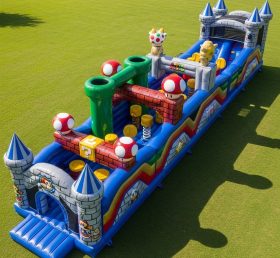 T7-4386 Curso de Obstáculos Inflável com Tema Super Mario