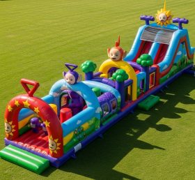 T7-4391 Curso de Obstáculos Inflável com Tema Teletubbies